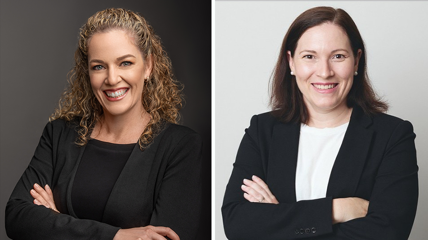 Profile pictures of new board members Dr Renee Cremen and Alicia Tuppack