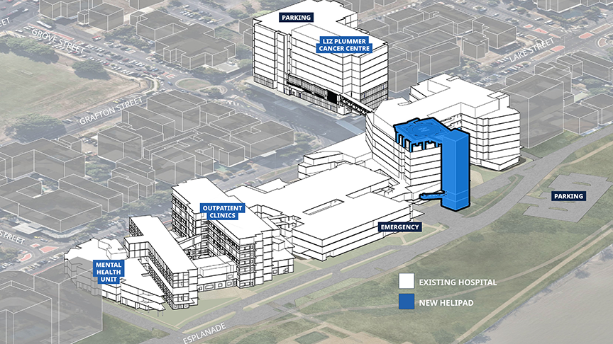 Artist's impression of new Cairns helipad